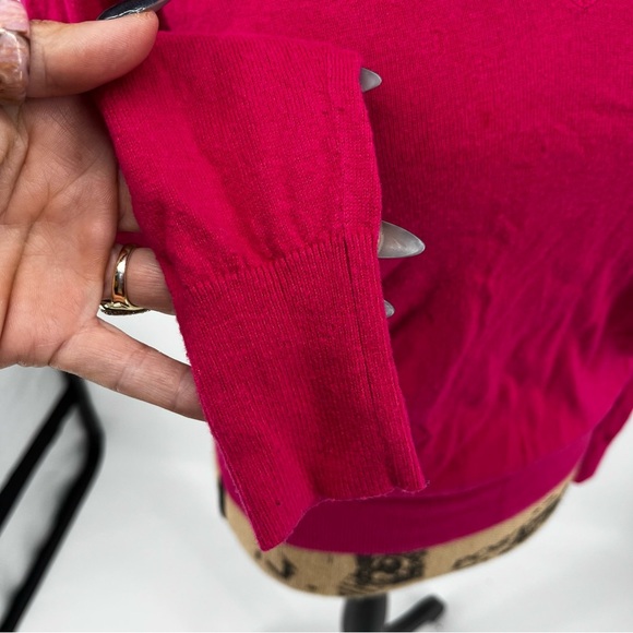 HOLLISTER V Neck Pink Y2K Sweater Casual Soft Sz Small - Picture 5 of 10